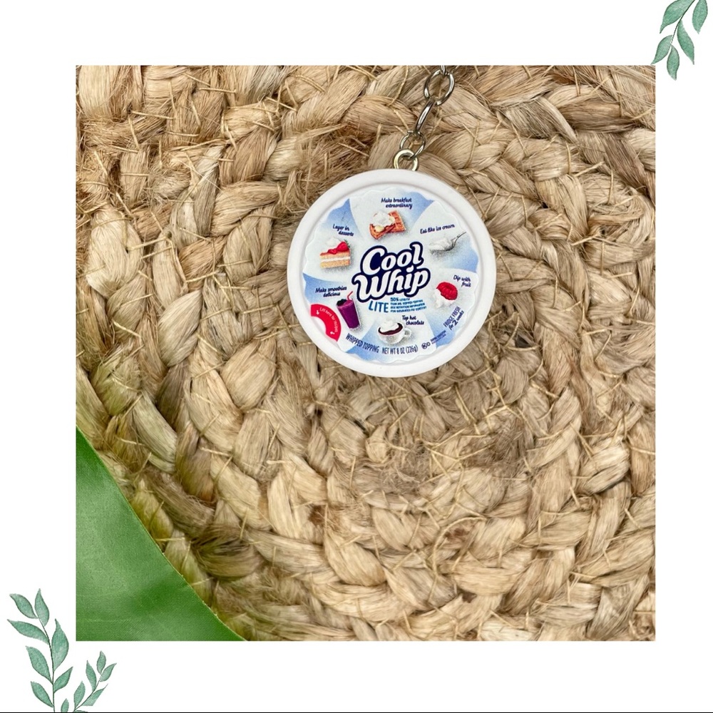 Cool Whip Lite Keychain | Handmade | Mini Brands | Quirky | Fun | NWOT